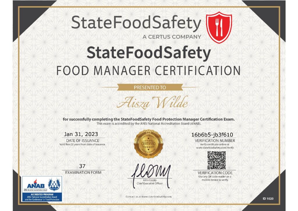 Food Safety Manager Courses